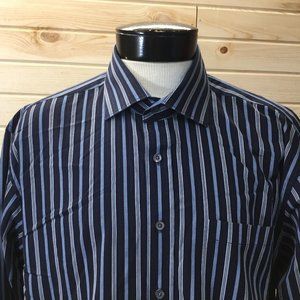 Bugatchi Uomo Striped Shirt Button XXL